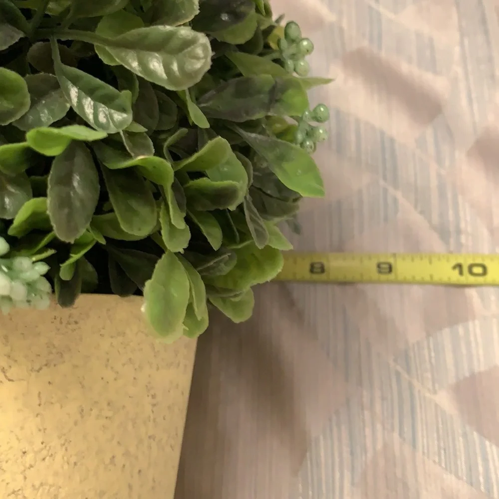 Faux Potted Ball Greenery Artificial Plant